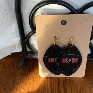 🎈A.C.D.C. Hand Crafted Black and Red Earrings🎈